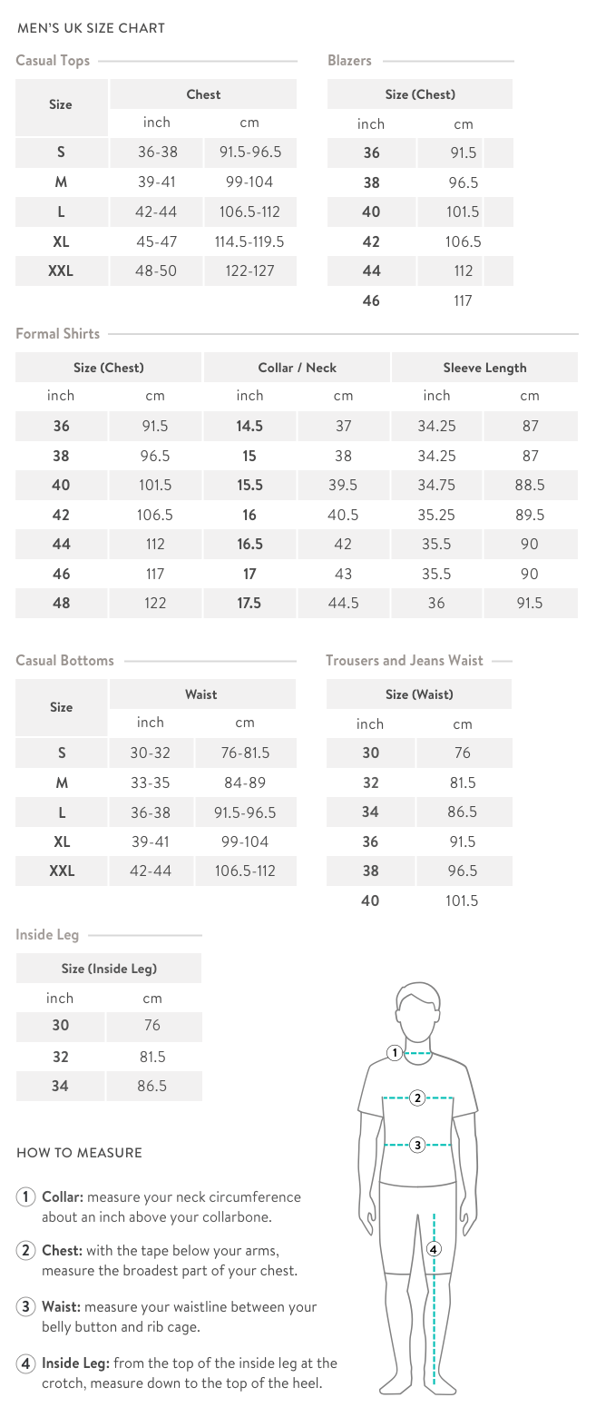 SIZE CHART – HUEBYIDERA